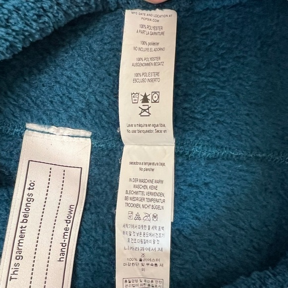 Patagonia Girls Re-Tool Snap-T Fleece Pullover Polartec in Teal Blue Size Large - Picture 13 of 13